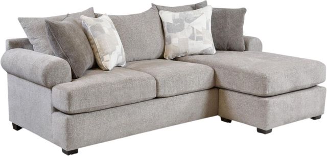Fusion Furniture Kittery Pewter 2-Piece Right-Arm Facing Sectional Sofa with Chaise-0