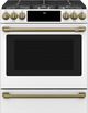 Café™ Brushed Brass Front Control Gas Knobs and Handle Kit-3