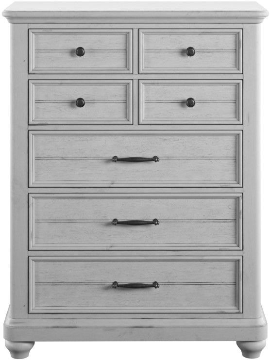 Emerald Home New Haven Oyster Shell 7-Drawer Chest-3