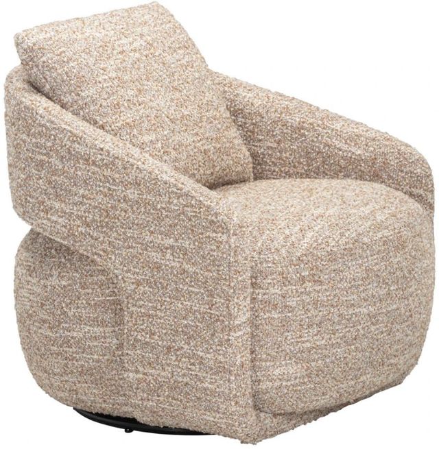 Universal Explore Home™ Elio Pamela Cobblestone Upholstered Swivel Chair-0