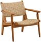 Dovetail Furniture Parley Natural Synthetic Rattan/Teak Wood Outdoor Occasional Chair-0