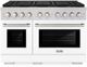 ZLINE Paramount Series 48" Stainless Steel Pro Style Gas Range with White Matte Door-0