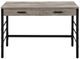 ACME Furniture Disho Light Weathered Oak Writing Desk with Black Base-3