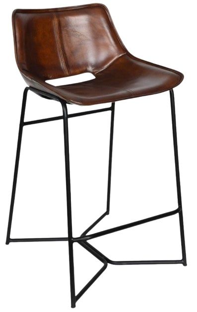 Home Trends & Design Essex Stanley Black/Hand Washed Chestnut Counter Chair-0