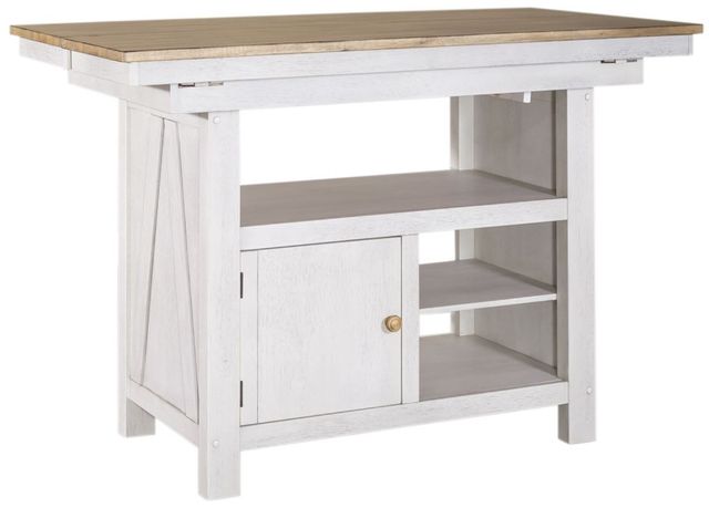 Liberty Furniture Lindsey Farm Sandstone/Weathered White Kitchen Island-0
