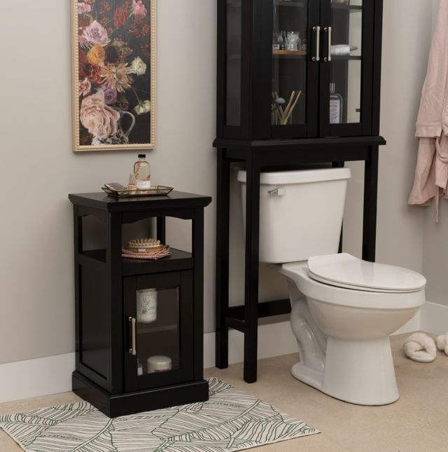 Linon Scarsdale Black Demi Cabinet-1