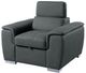 Mazin Furniture Ferriday Gray Chair With Adjustable Headrest And Pull-Out Ottoman-3