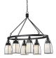 Cal® Lighting & Accessories Channing 6-Light Black Chandelier-0