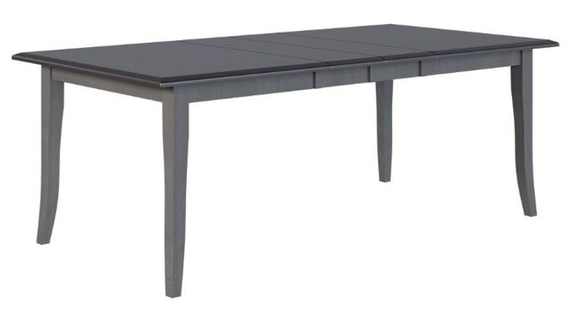 Country View Woodworking Customizable Eastport Sap Cherry Top 54" Dining Table with Brown Maple Base-0