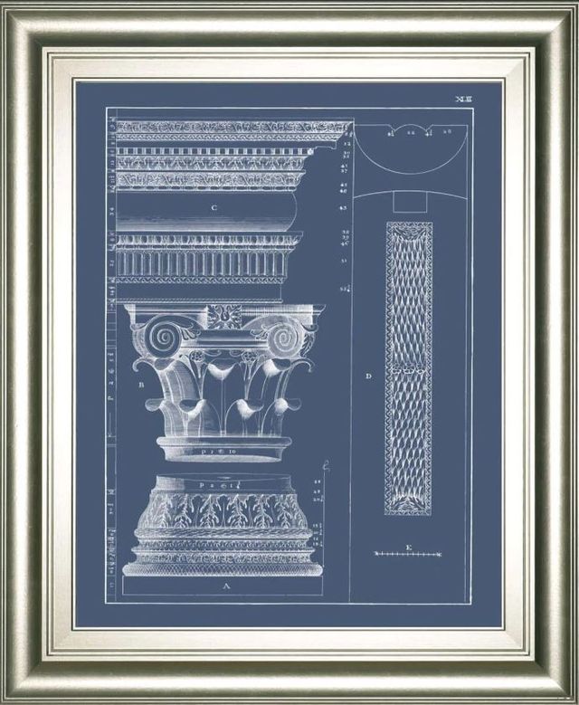Classy Art Column & Cornice Blueprint I by Vision Studio Wall Art-0