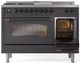 Ilve® Nostalgie II Series 48" Graphite Matte Pro Style Dual Fuel Range-3