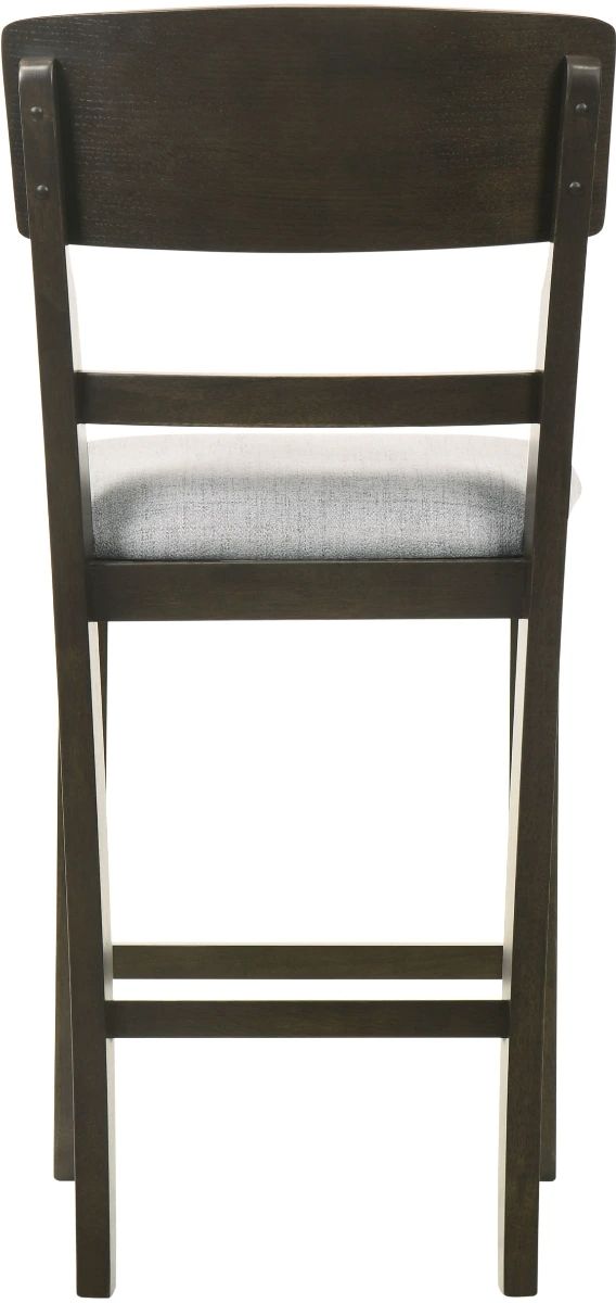 Crown Mark Oakly Dark Brown/Gray Counter Height Chair-2