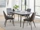 Modus Furniture Lucia 5-Piece Black/Charcoal/Gray Dining Set-0