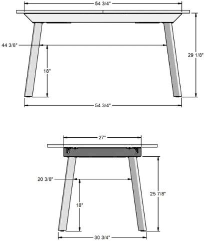 Amisco Customizable Nexus 60" Dining Table with Solid Birch Top-2