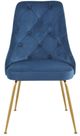 Mazin Furniture Plumeria Blue/Gold Dining Side Chair -1