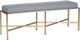 Vanguard® Furniture Michael Weiss Penley Newark Cornflower/Satin Brass Bench-0