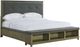 Elements International Jolene Grey King Upholstered Panel Bed-0