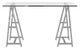 VIG Furniture Modrest Ostro Clear/Stainless Steel Desk-1