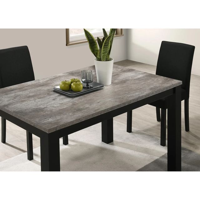 Crown Mark Resia Concrete Top Dining Table with Black Base-1