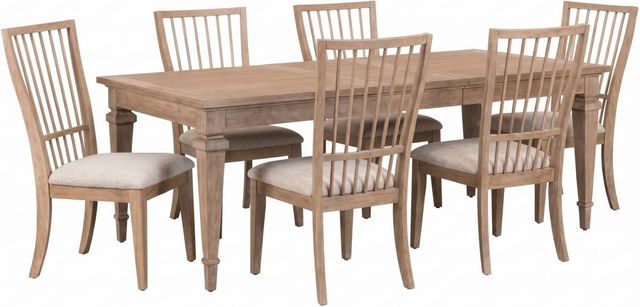 Liberty Furniture Haven Hills 7-Piece Camel Beige/Sand Rectangular Table Set-0