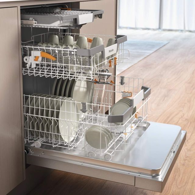 Miele 24” Clean Touch Steel Front Control Built In Dishwasher
