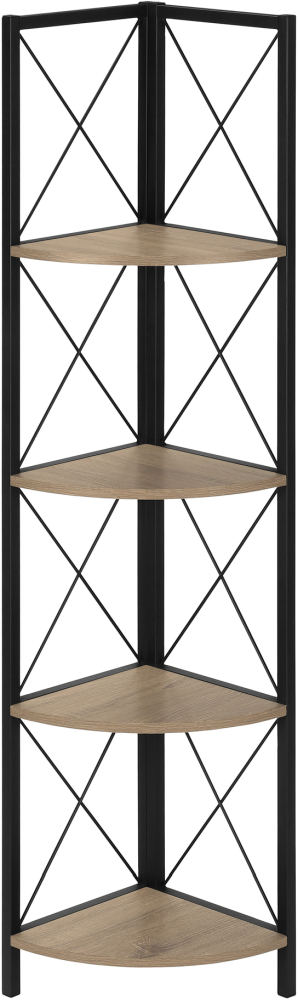 Monarch Specialties Inc. Black/Dark Taupe Bookcase-0