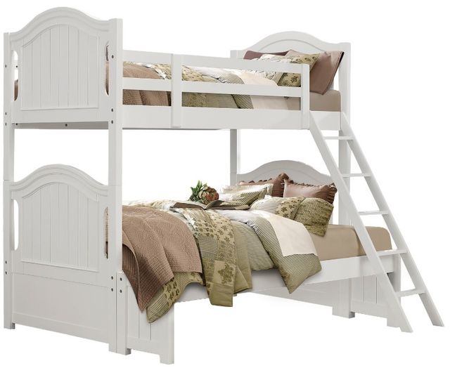 Homelegance® Clementine White Twin/Full Bunk Bed-0
