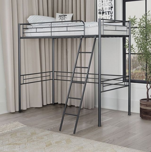 Furniture of America® Myles Black Twin Loft Bed-1