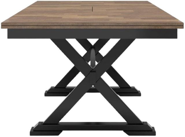 Signature Design by Ashley® Wildenauer Black/Brown Rectangular Dining Room Extendable Table-2