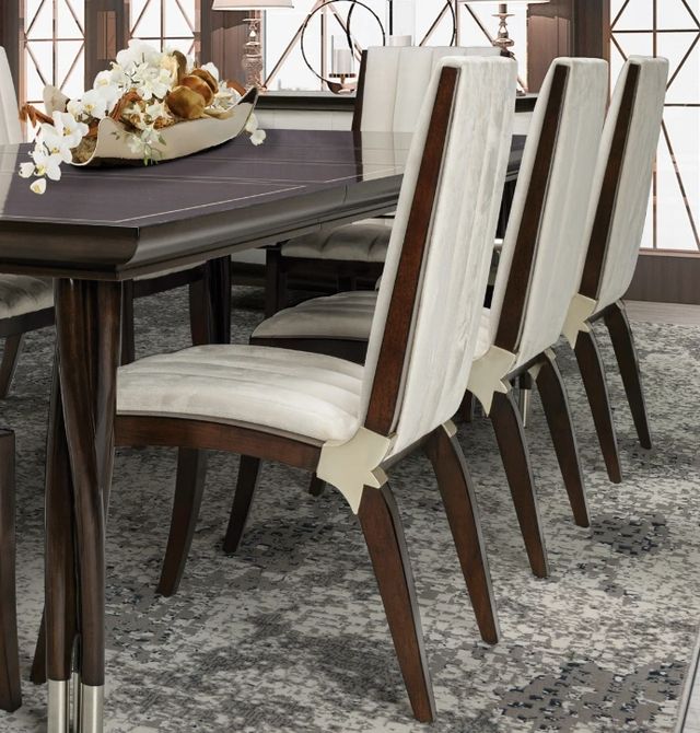 Michael Amini® Paris Chic Beige/Espresso Side Chair-1