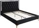 ACME Furniture Rowan Black Queen Upholstered Panel Bed-0