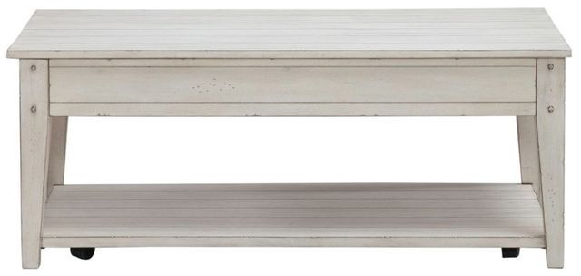 Liberty Furniture Lake House Weathered White Lift Top Cocktail Table-2