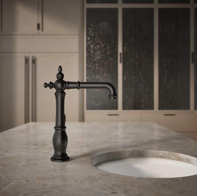 KOHLER® Artifacts® Matte Black Single-Handle Bar Sink Faucet-4