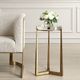 Uttermost® Midas Glass Top End Table with Antique Gold Base-1