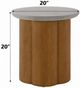 ACME Furniture Evelyn Gray End Table with Walnut Base-2