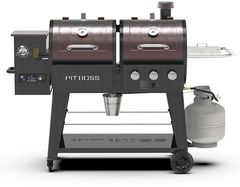 Pit Boss® Grills PB1230 3-Burner Mahogany Freestanding Gas/Wood Pellet Grill