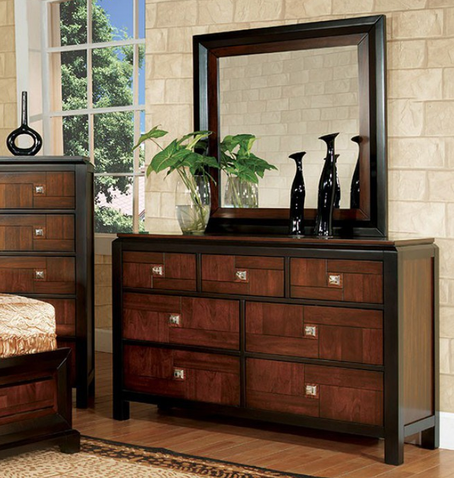 Furniture of America® Patra Acacia/Walnut 5-Piece Queen Bedroom Collection-3