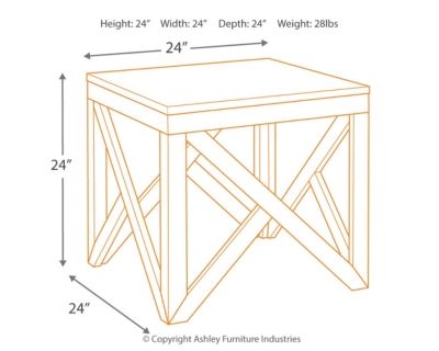 Signature Design by Ashley® Haroflyn Gray Square End Table-2