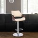 Armen Living Aspen Chrome/Cream Adjustable Swivel Bar Stool-4