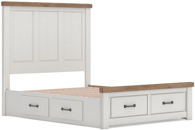 Signature Design by Ashley® Savonport Brown/White Queen Storage Panel Bed-4