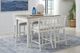 American WoodCrafters Beach Comber Brown Gathering Table with Weathered White Base-3