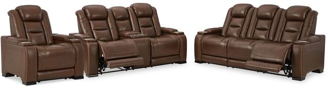 Signature Design by Ashley® The Man-Den 3-Piece Mahogany Living Room Set-0