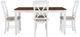 Powell® Jane 5-Piece Honey Brown/Vanilla White Dining Set-3