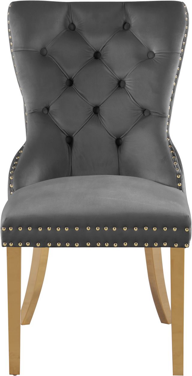 Meridian Furniture Carmen Gray Velvet Dining Chair-1