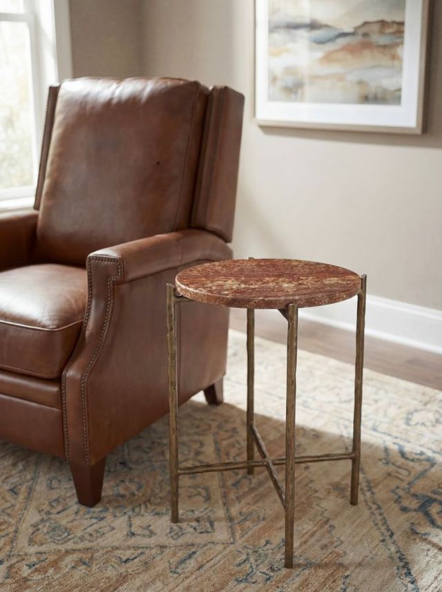 Hooker® Furniture Melange Joie De Vivre Red Spot Table with Gold Base-4