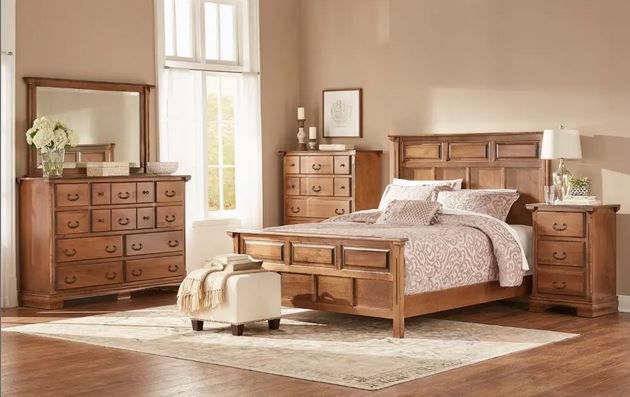 Wolfcraft Stonehaven 5 piece Queen Bedroom Set With Panel Bed-0