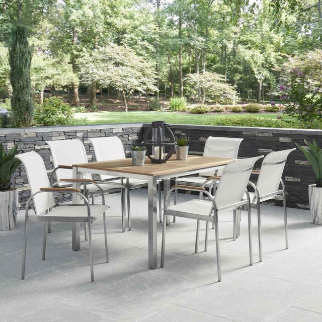 homestyles® Aruba 7-Piece White Outdoor Dining Set-1