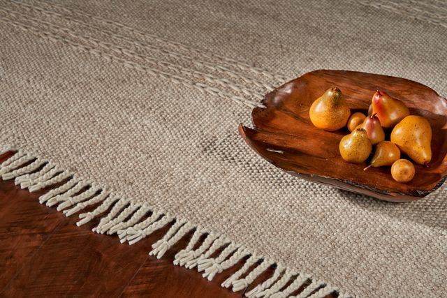KAS Rugs Maui Natural Cable Knit 5'x8' Rug-2