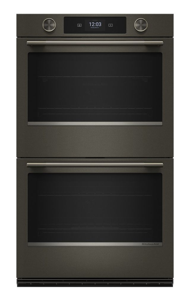 KitchenAid® 30" Black Ore Smart Double Electric Wall Oven with Intelligent Cooking Camera-0