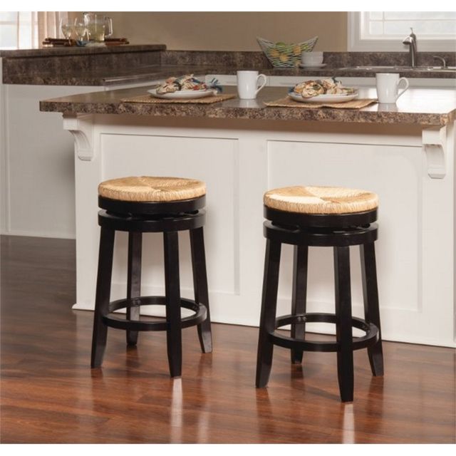 Powell® Maya Black/Natural Counter Stool-1